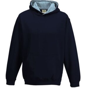 Contrast Hoodie - Navy